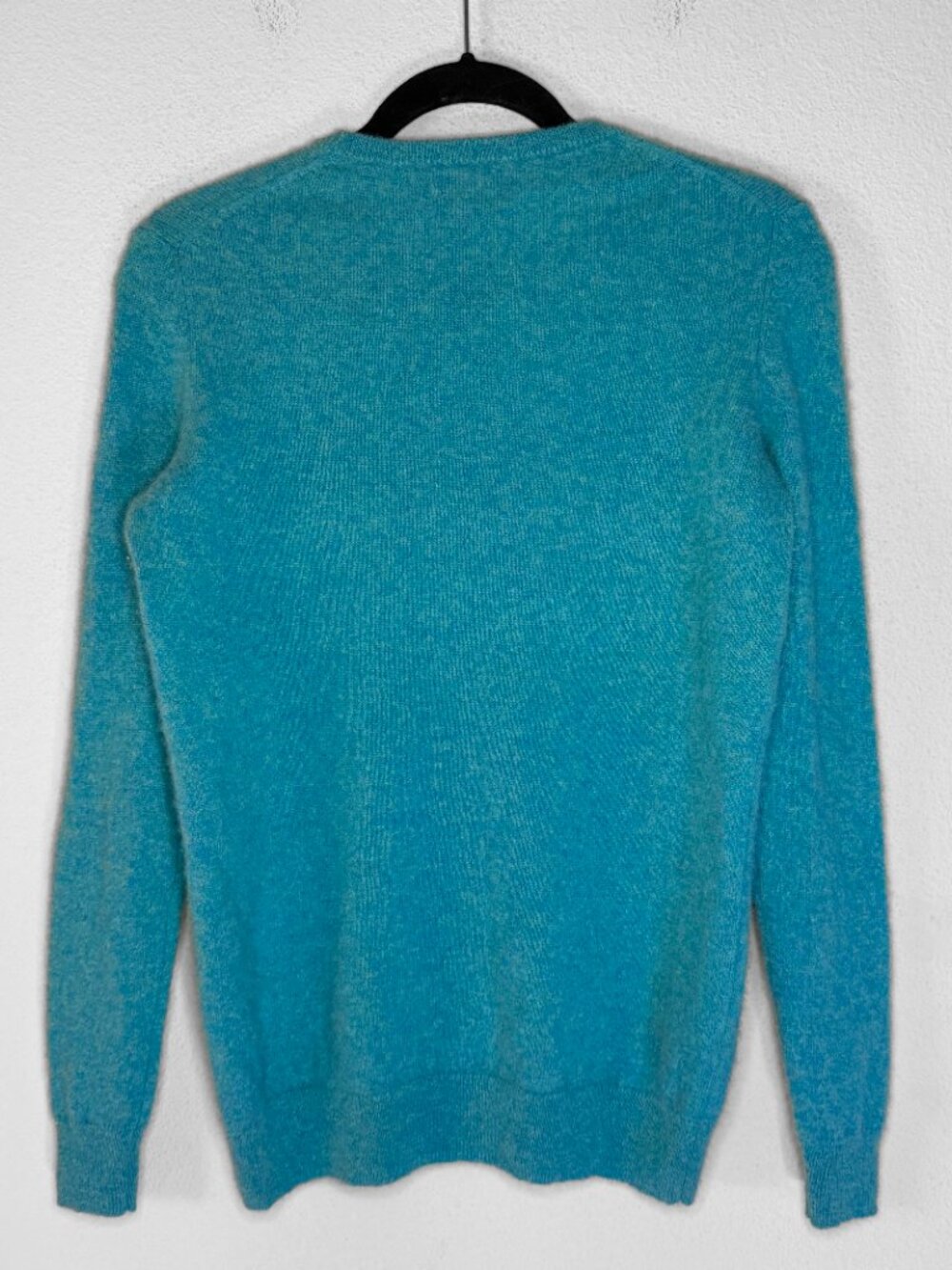 C by Bloomingdales Cashmere Sweater in Marled Teal Size M - Picture 3 of 5